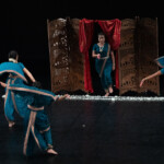 A group of South Asian dancers performs at Erasing Borders Dance Festival. Sep. 24, 2023. Ailey Citigroup Theater, Manhattan, NY. Photo/Vandana Saras